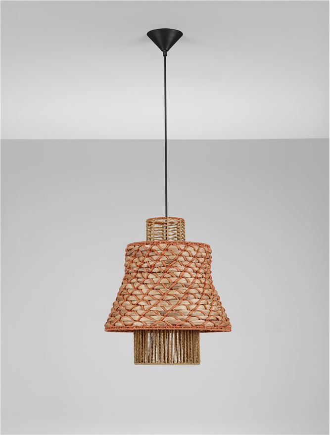 Κρεμαστό Φωτιστικό E27 1x12W 40×46.5cm Copos Πορτοκαλί