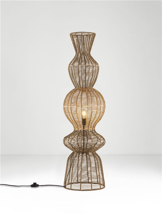 Επιδαπέδιο Φωτιστικό E27 1x12W 38x136cm Breena Καφέ