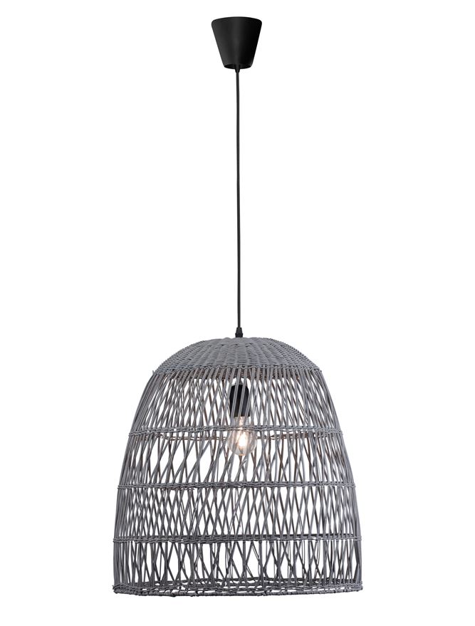 Κρεμαστό Φωτιστικό E27 1x12W 46.5x46cm DESTIN Γκρι