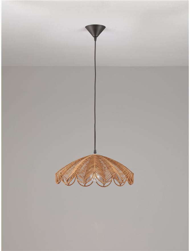 Κρεμαστό Φωτιστικό E27 1x12W 42x144cm Flare Μελί