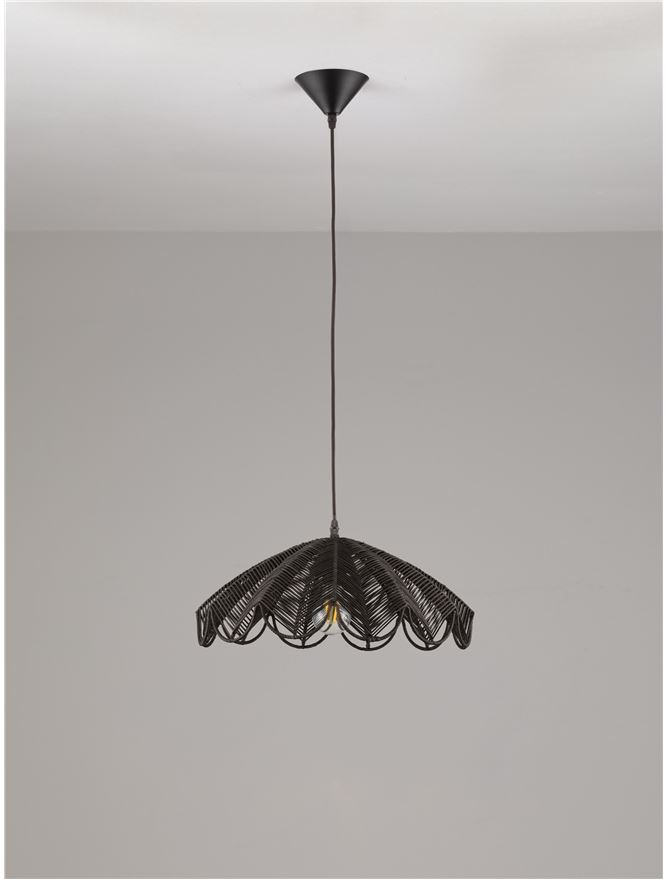 Κρεμαστό Φωτιστικό E27 1x12W 42x144cm Flare Μαύρο