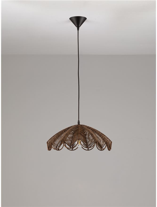 Κρεμαστό Φωτιστικό E27 1x12W 42x144cm Flare Καφέ