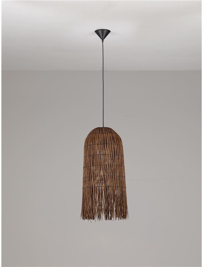 Κρεμαστό Φωτιστικό E27 1x12W 29x194cm Vena Καφέ