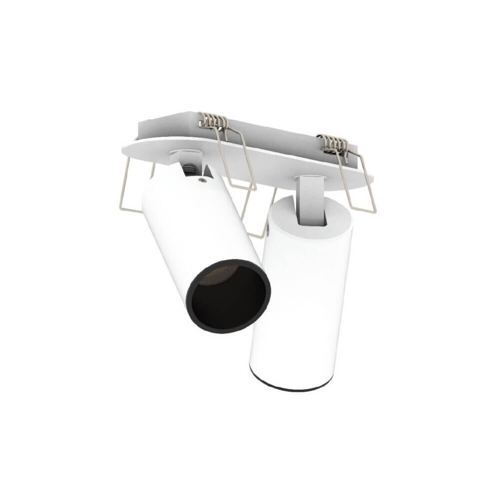 2/Φωτο Χωνευτό Σποτ Coko LED 2x6W Λευκό VK/04612/2/W-B/W