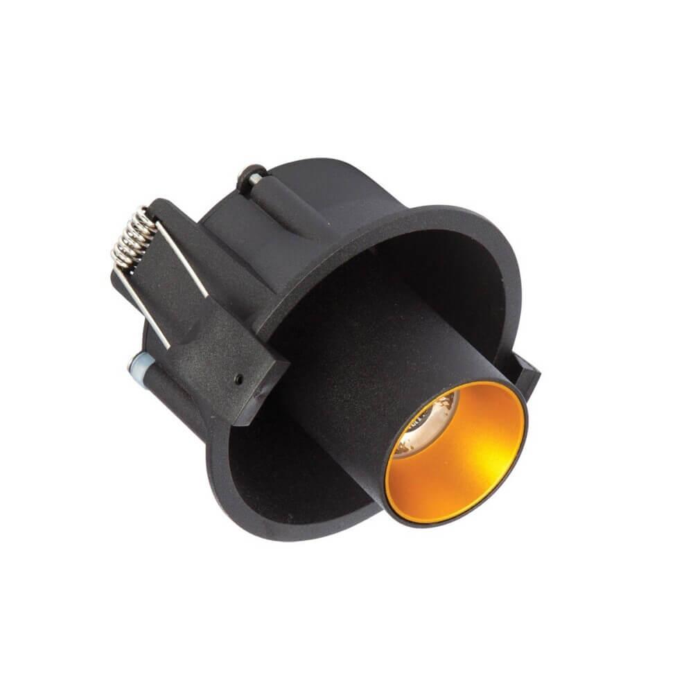 Χωνευτό Σποτ Guni LED 7W Μαύρο-Χρυσό VK/04147/B/W