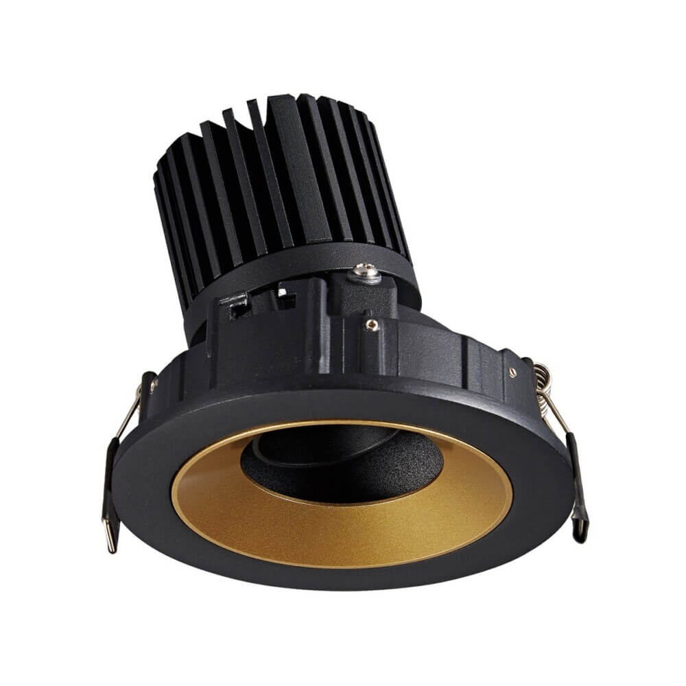 Χωνευτό Σποτ Presto LED 12W Μαύρο-Χρυσό VK/04346/BGD/C