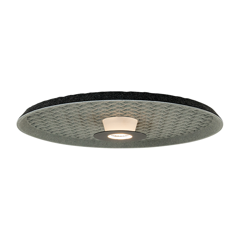 Ακουστική Πλαφονιέρα 25177 LED 13W 45x10cm Γκρι-Μαύρη