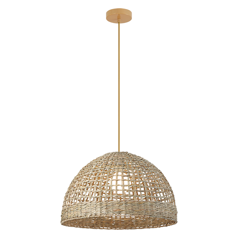 Μονόφωτο 25443 E27 40W 50x32cm Ραττάν-Καφέ