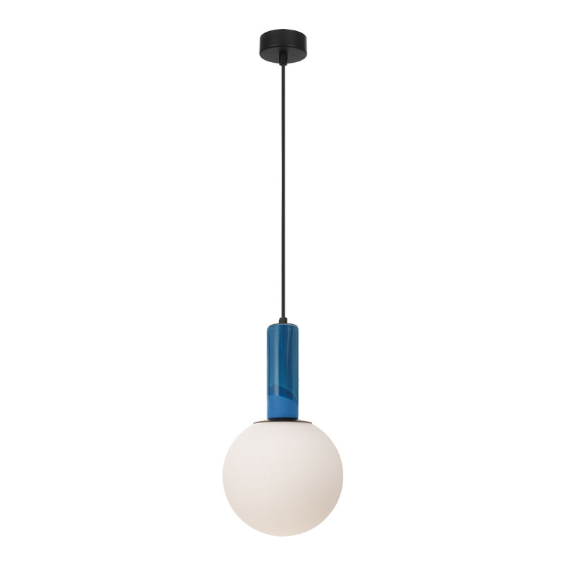 Μονόφωτο PORSA E27 5W MAX 20x35cm Μπλε-Οπάλ