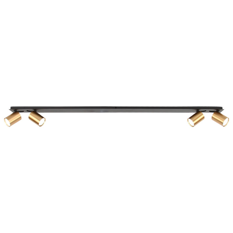 Σποτ Οροφής 2673 GU10 5W 120×8.5x10cm Μαύρο-Χρυσό