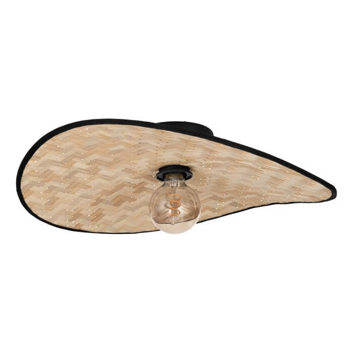 Πλαφονιέρα MARYWELL E27 50×34.5×16.5cm Μαύρο-Ξύλο