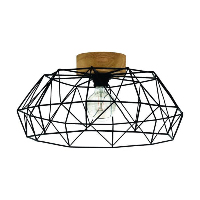 Πλαφονιέρα PADSTOW E27 45,5×20,5cm Μαύρο