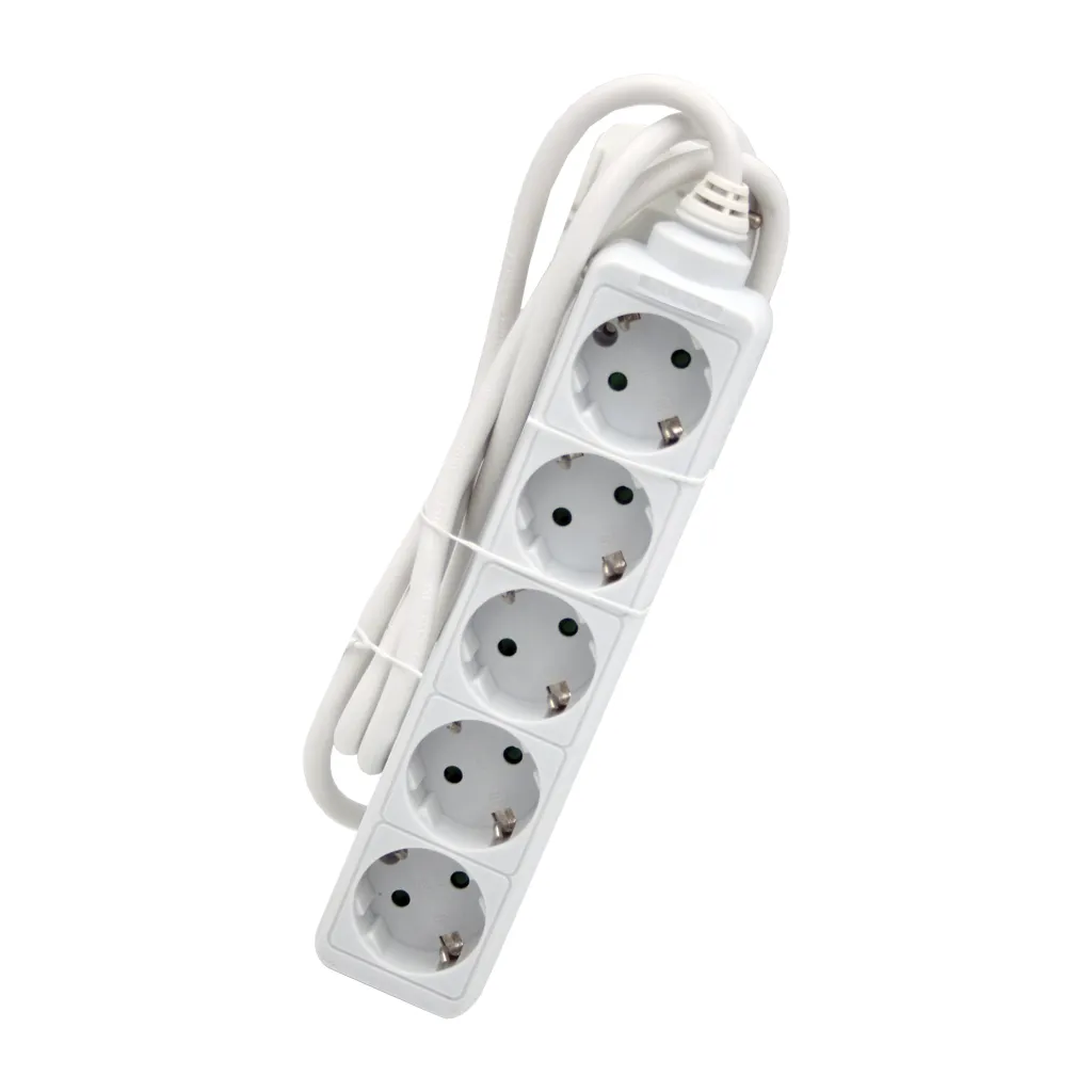 Πολύμπριζο 5 Σούκο ,3×1.5mm2 1.5m Πλαστικό Λευκό 16A