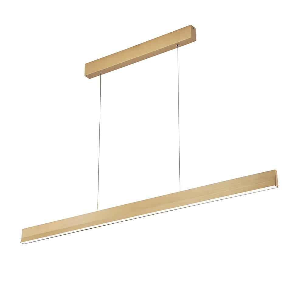 Κρεμαστό Γραμμικό Φωτιστικό Lee LED 52W 117.5x150cm Χρυσό