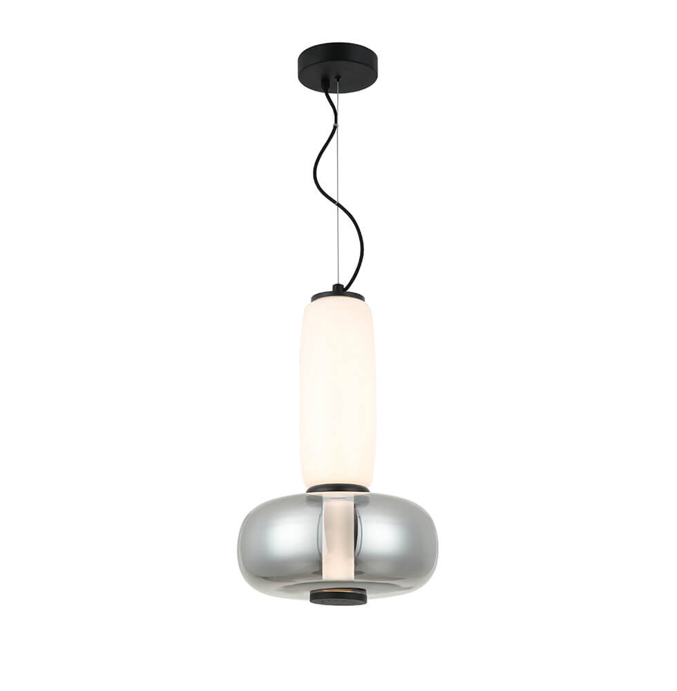 Κρεμαστό Μονόφωτο Avery LED 18W 32x150cm Φυμέ-Λευκό-Μαύρο