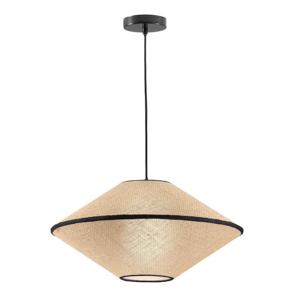 Κρεμαστό Μονόφωτο Amica E27 40W 60x145cm Ύφασμα-Μαύρο