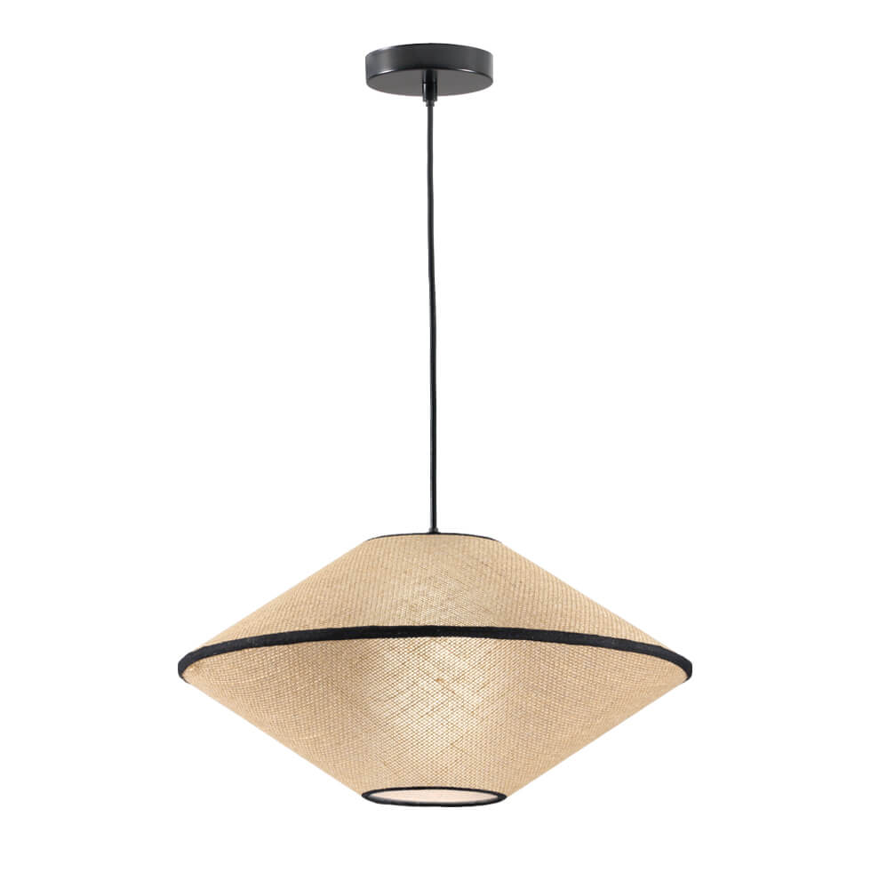 Κρεμαστό Μονόφωτο Amica E27 40W 45x140cm Ύφασμα-Μαύρο