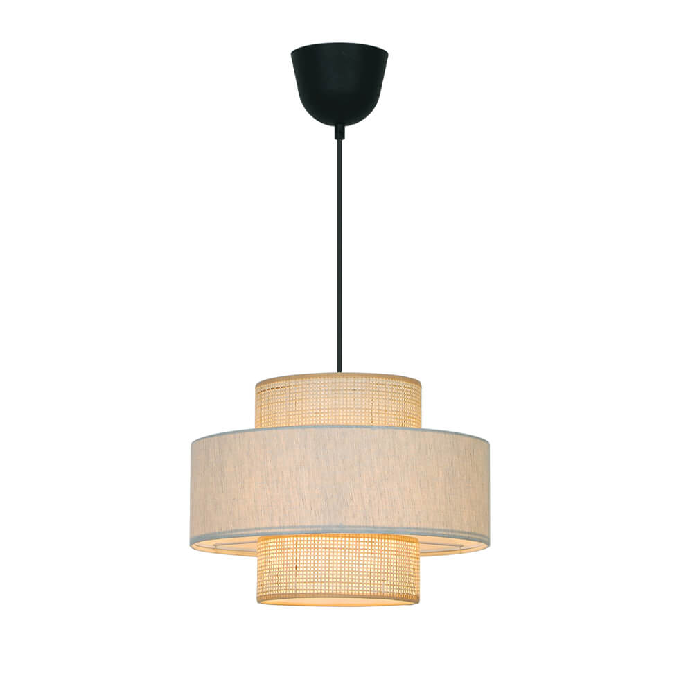 Κρεμαστό Μονόφωτο Andaman E27 40W 36x150cm Ύφασμα-Μαύρο