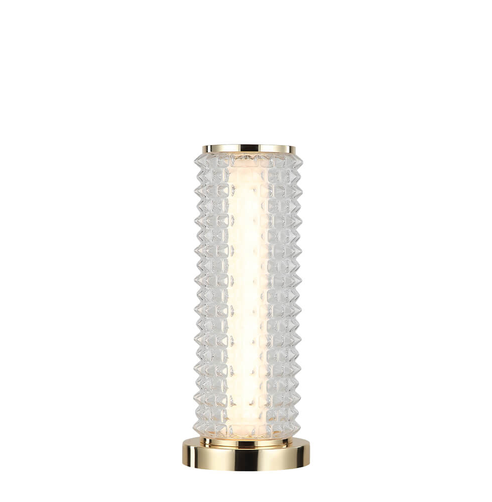 Επιτραπέζιο Φωτιστικό Irma LED 18W 15x44cm Διάφανο-Χρυσό