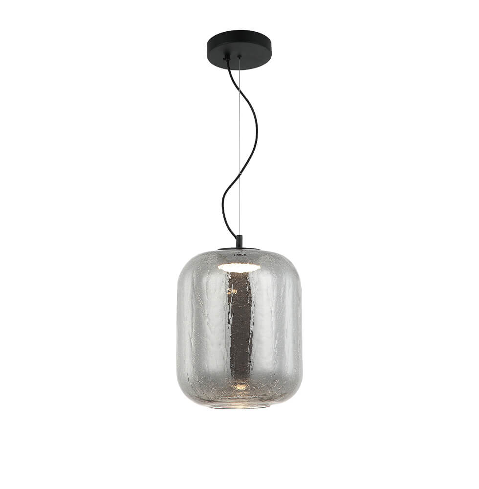 Κρεμαστό Μονόφωτο Kiva LED 13W 23x150cm Φυμέ-Μαύρο