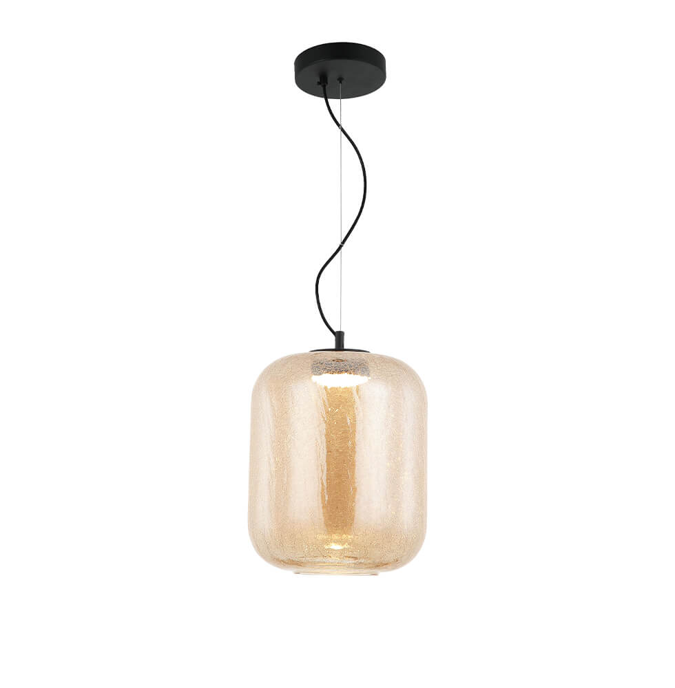 Κρεμαστό Μονόφωτο Kiva LED 13W 23x150cm Μελί-Μαύρο