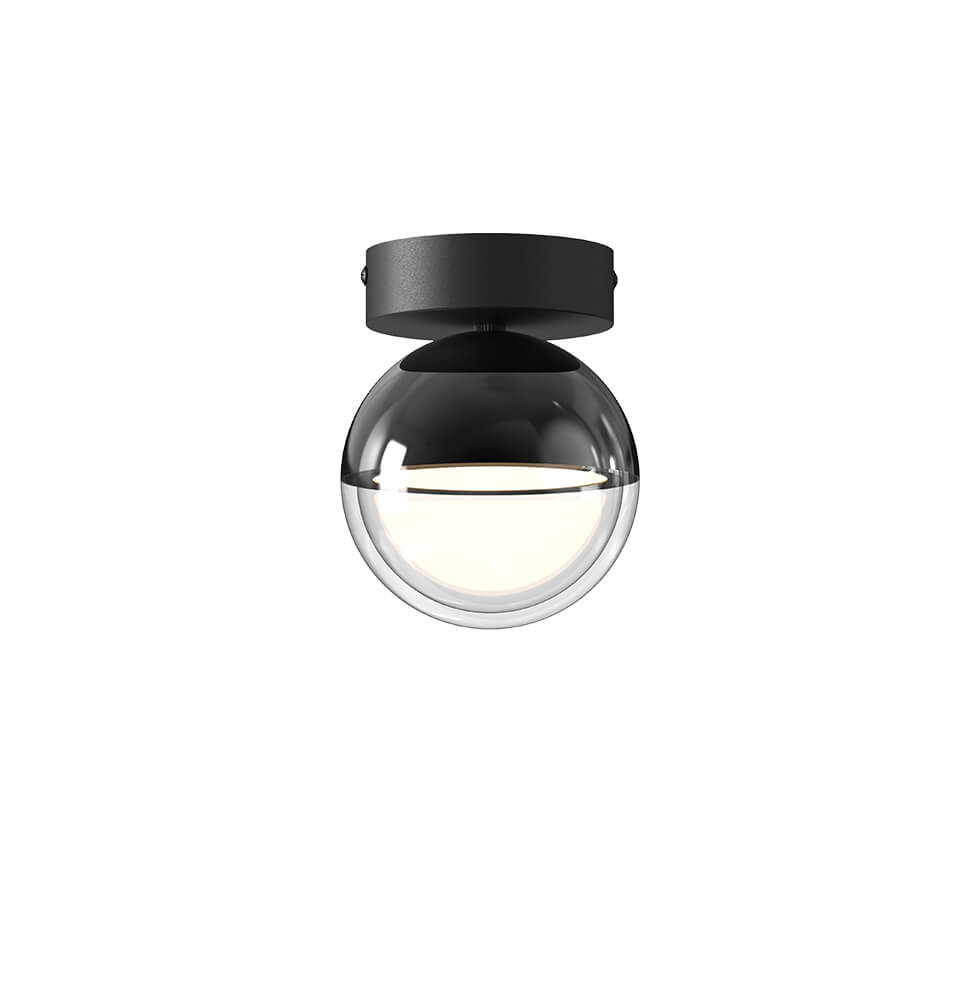 Φωτιστικό Οροφής Zirea LED 7W 12×15.2cm Μαύρο-Διάφανο