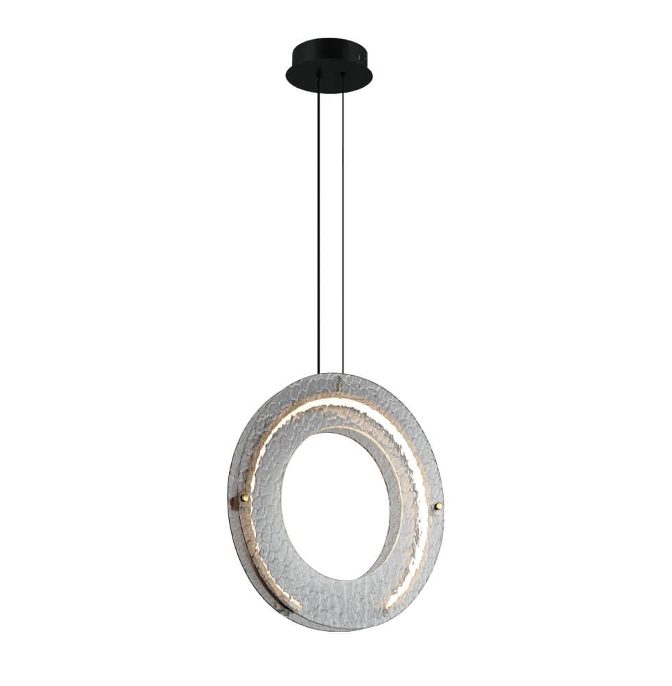 Κρεμαστό Μονόφωτο Tamara LED 20W 40x144cm Φυμέ-Μαύρο