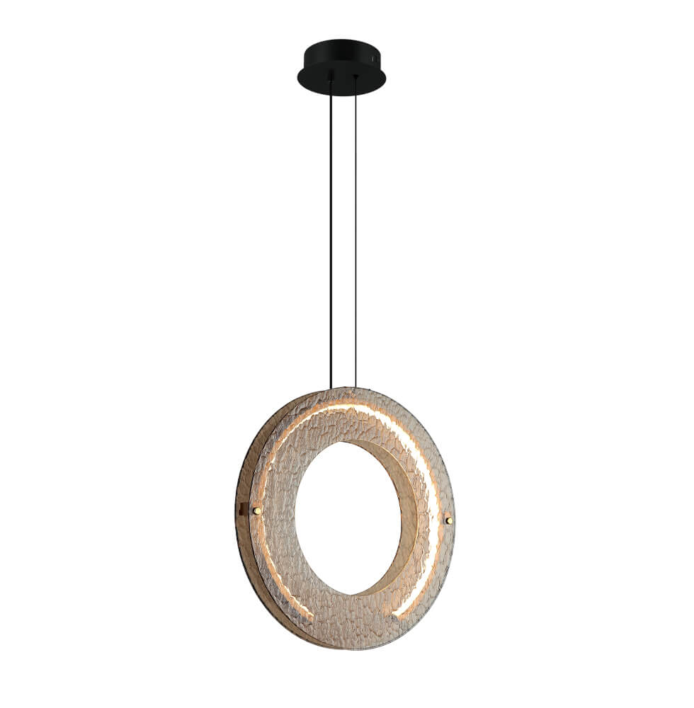 Κρεμαστό Μονόφωτο Tamara LED 20W 40x144cm Μελί-Μαύρο