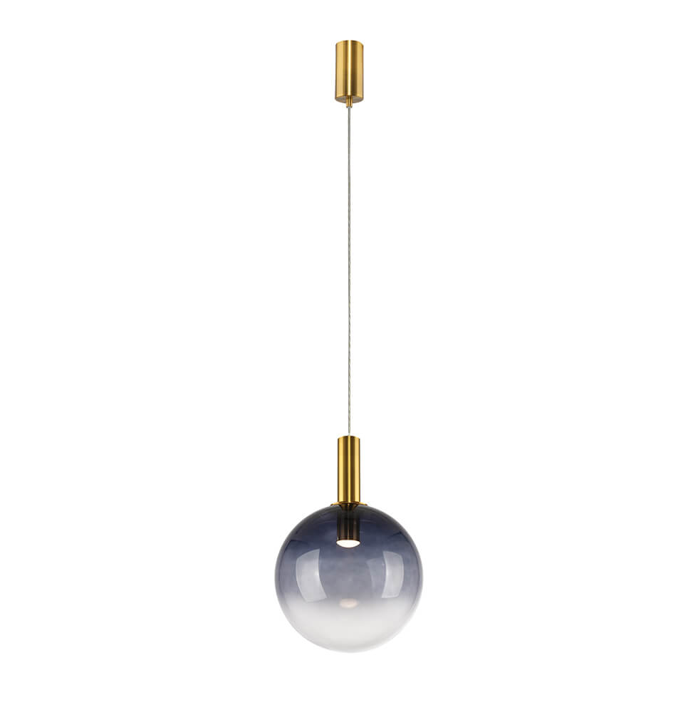 Κρεμαστό Μονόφωτο Fosca LED 4W 25×173.5cm Μπλε-Οξυντέ