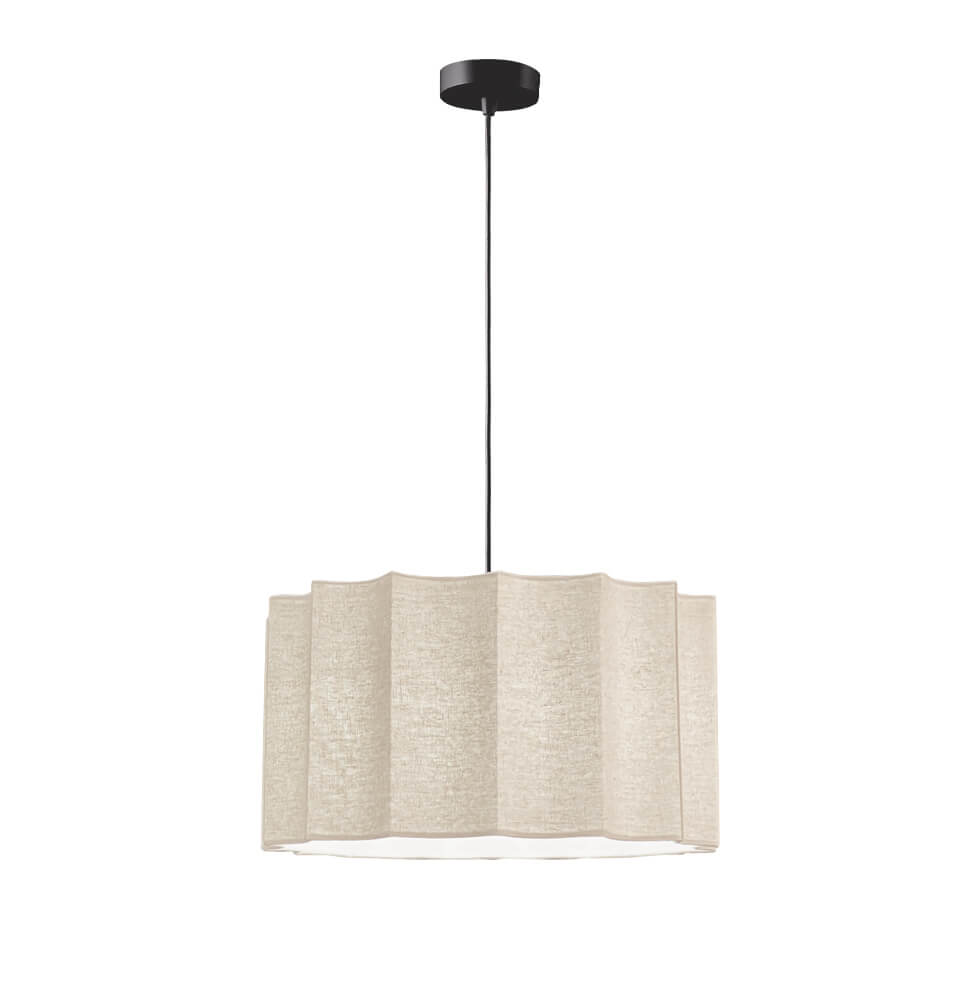 Κρεμαστό Μονόφωτο Wavy E27 LED 14W 40x115cm Λευκό-Μαύρο