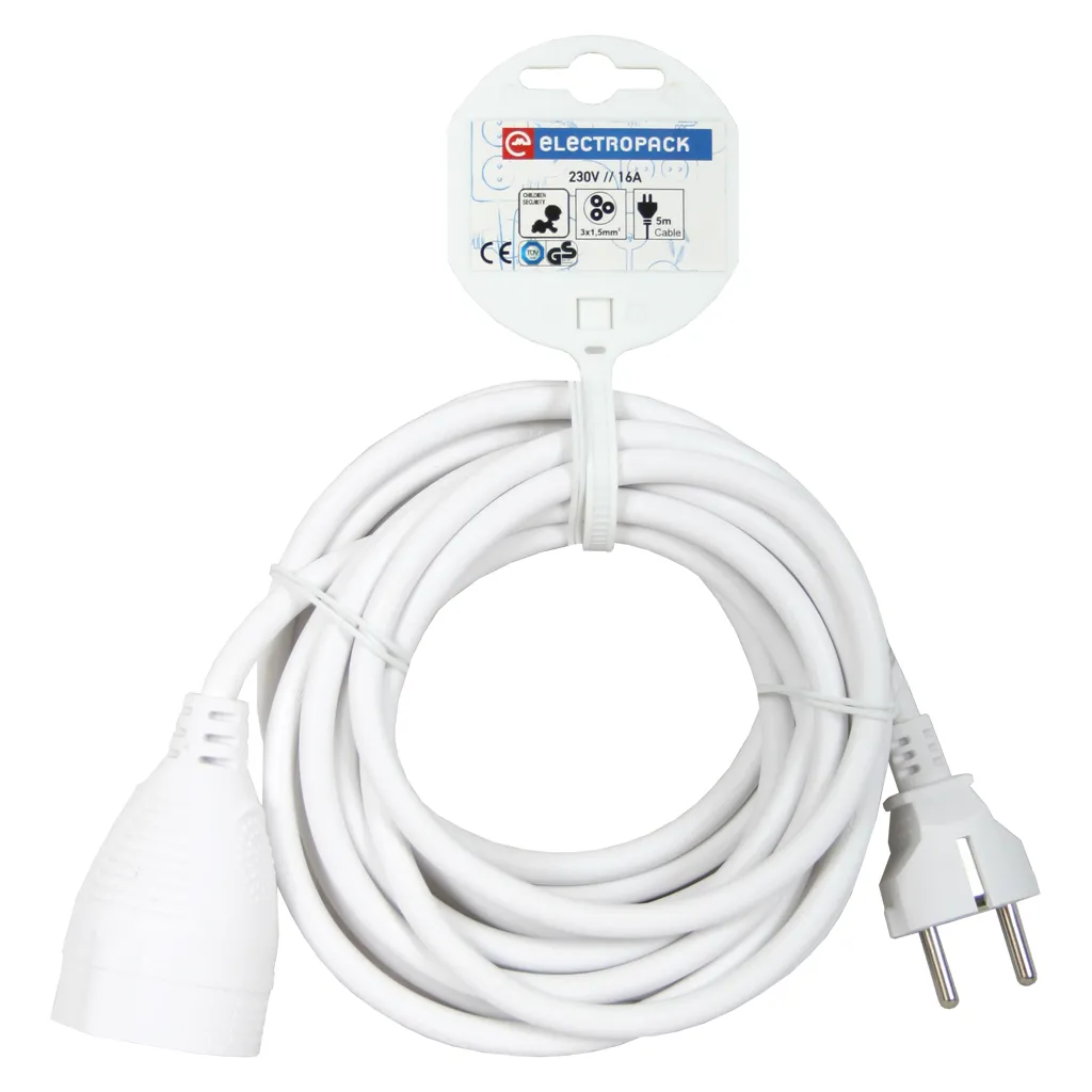 Μπαλαντέζα Σούκο 5m 3×1.5mm 3680W Πλαστικό Λευκό 16A