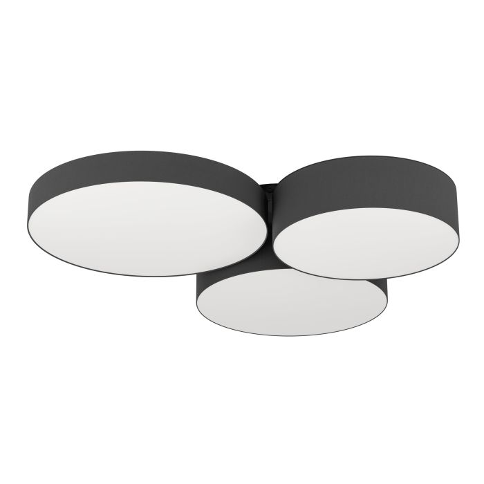 Πλαφονιέρα BARBANO-Z LED 25W 2700-6500K+RGB+TW 60.5cm Μαύρο με APP+Τηλεχειριστήριο