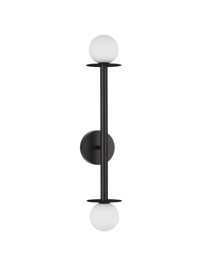 2/Φωτη Απλίκα Pielo G9 2x5W 14x12x67cm Οπάλ-Μαύρο