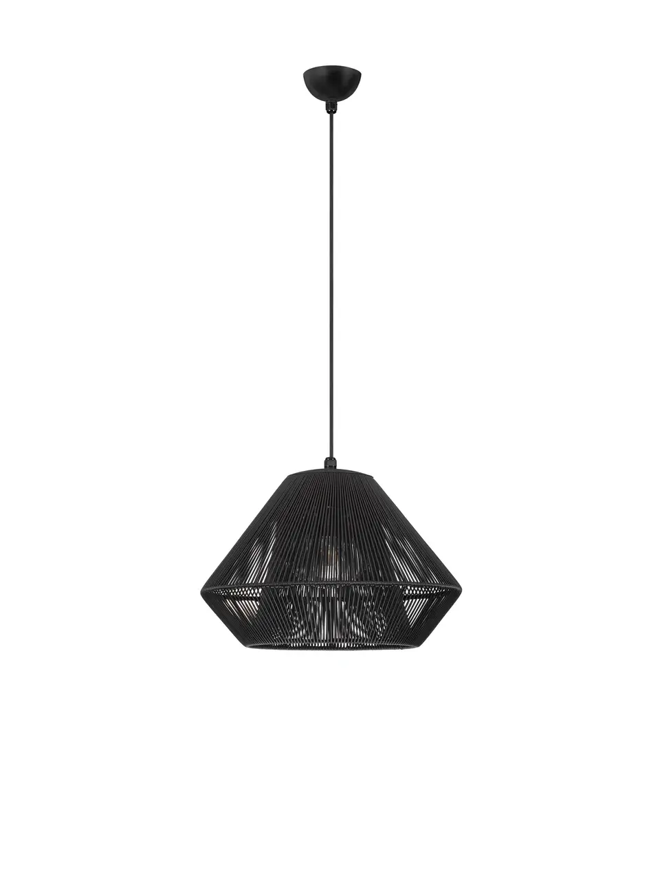 Κρεμαστό Μονόφωτο AELL E27 12W 45x210cm IP65 Μαύρο Ραττάν