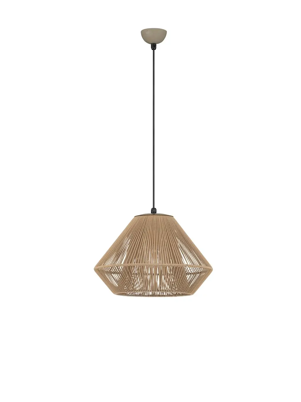 Κρεμαστό Μονόφωτο AELL E27 12W 45x210cm IP65 Καφέ Ραττάν