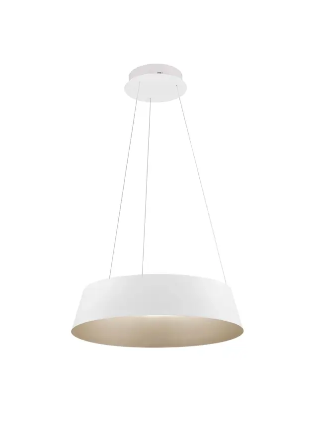 Κρεμαστό Φωτιστικό ALBA LED 53W 54cm Λευκό-Χρυσό