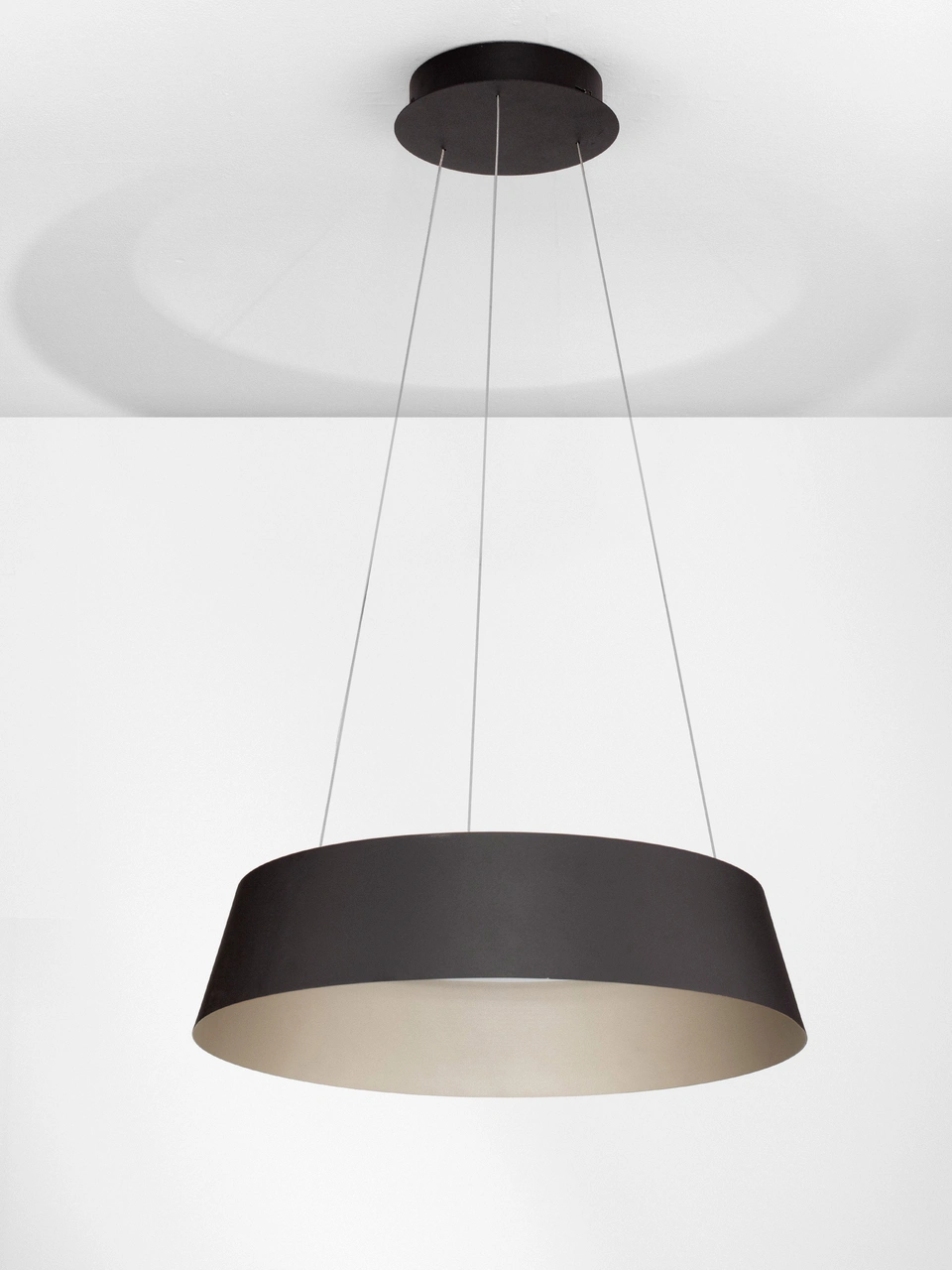Κρεμαστό Φωτιστικό ALBA LED 53W 54cm Μαύρο-Χρυσό