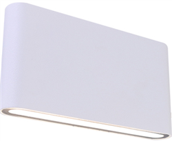 Εξωτερική Απλίκα Πλακέ LED 6W 3000K 9cm IP54 Λευκό
