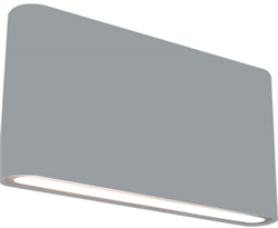 Εξωτερική Απλίκα Πλακέ LED 6W 3000K 9cm IP54 Γκρι