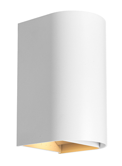 Εξωτερική Απλίκα Οβάλ LED 2x10W Πάνω-Κάτω 3000K-6500K 23cm IP65 Λευκό