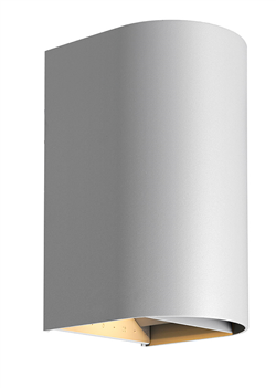 Εξωτερική Απλίκα Οβάλ LED 2x10W Πάνω-Κάτω 3000K-6500K 23cm IP65 Γκρι