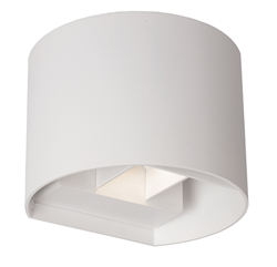 Εξωτερική Απλίκα Οβάλ LED 2x5W Πάνω-Κάτω 3000K-6500K 10cm IP65 Λευκό