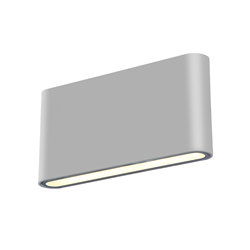 Εξωτερική Απλίκα Πλακέ LED 2x6W Πάνω-Κάτω 3000K 9.1cm IP54 Γκρι