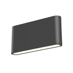 Εξωτερική Απλίκα Πλακέ LED 2x6W Πάνω-Κάτω 3000K 9.1cm IP54 Ανθρακί