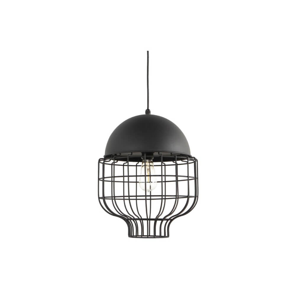 Εξωτερικό Κρεμαστό Μονόφωτο AMOT LED E27 20W 20cm Μαύρο VK/01124/PE/B