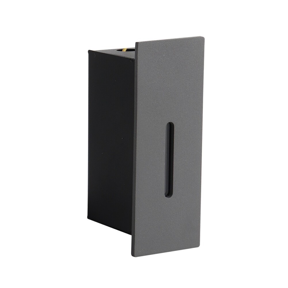 Εξωτερική Χωνευτό Τοίχου Fune LED 3W 3000K 5×10.5cm Ανθρακί VK/02248/AN/W