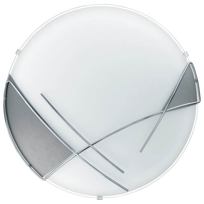 Φωτιστικό Τοίχου-Οροφής RAYA E27 25W 31.5x10cm Λευκό-Χρώμιο