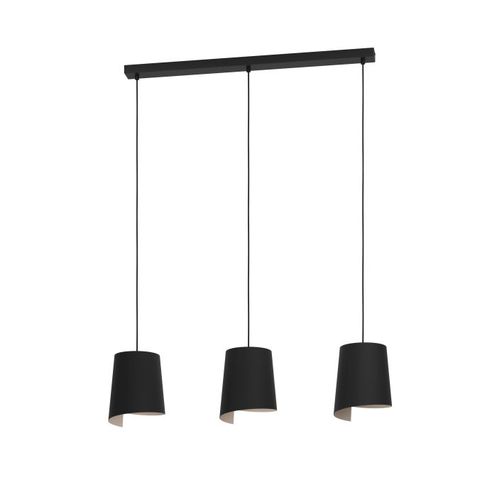 Κρεμαστό Τρίφωτο σε Ράγα BOLIVIA E27 40W 88cm Μαύρο
