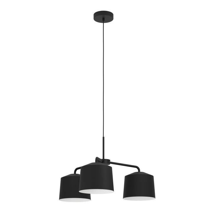 Κρεμαστό Τρίφωτο CAGUANES E27 40W 66.5cm Μαύρο