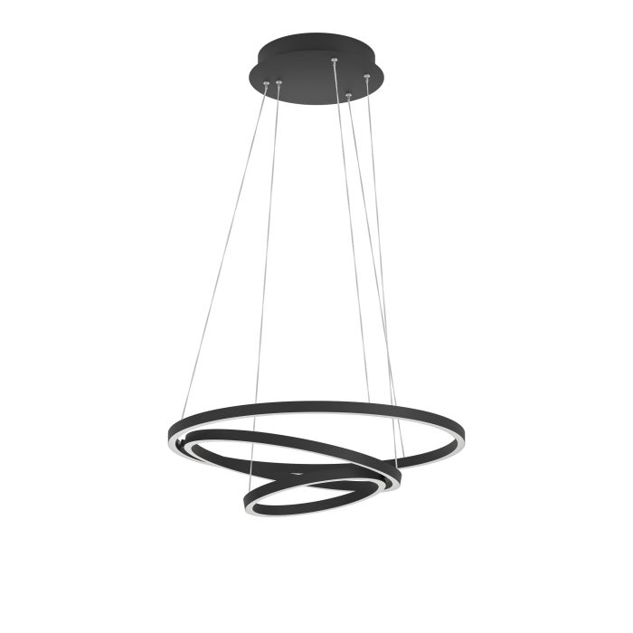 Κρεμαστό Φωτιστικό LOBINERO-Z LED 40W 2700-6500K 58cm Μαύρο με APP+Τηλεχειριστήριο